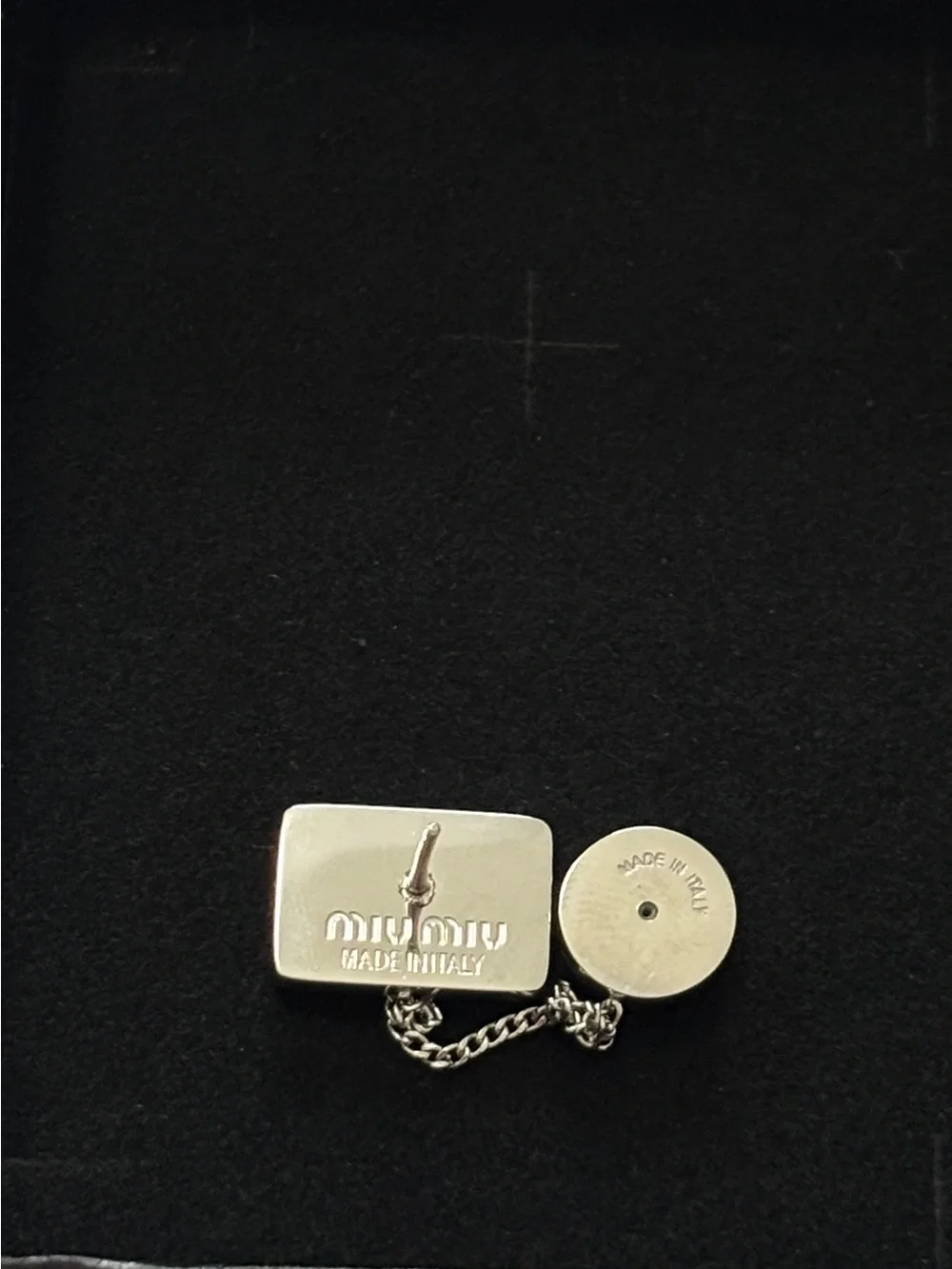 Miu Miu Logo Drop Earrings